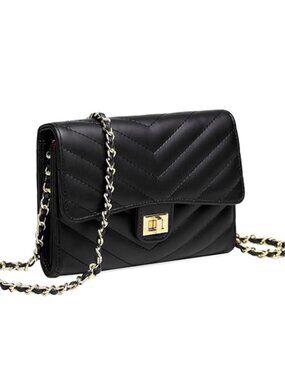 Womens Crossbody Phone Purse Leather Chain Small Wallet Card Holder Bag Zip